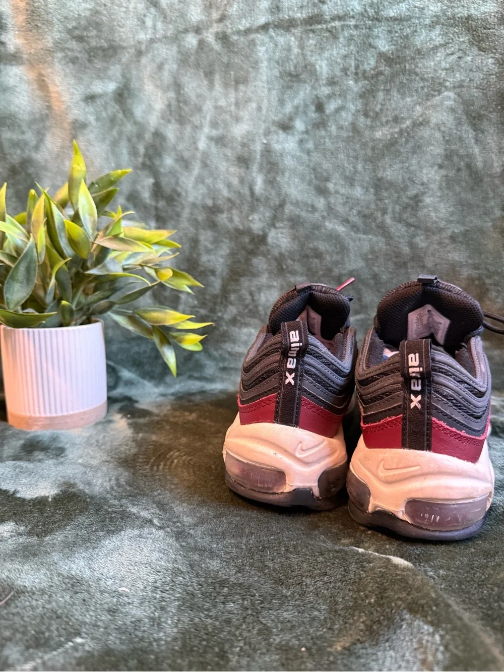 Nike boys air max’s  - Black & Burgundy